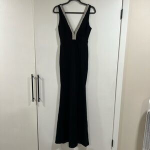 Lulus Black Rhinestone Mermaid Maxi Dress